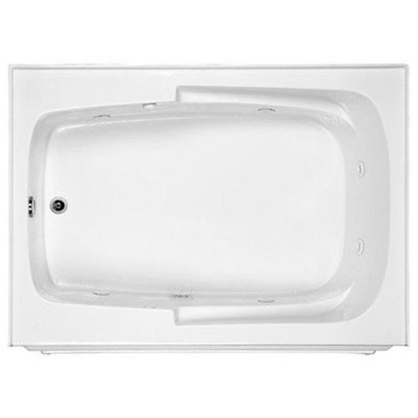 Reliance Baths Reliance Baths R6042ISW-W-LH; Integral Skirted 60 x 42 in. Whirlpool Bathtub With End Drain; White Finish R6042ISW-W-LH